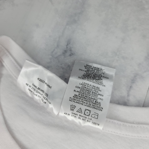 Barbie T-shirt Dip Dye Embroidered Pink White Medium NWT - Picture 7 of 10